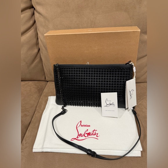 Christian Louboutin Handbags - 🔥24HR SALE🔥 NWT Christian Louboutin Black Spiked Leather Bag